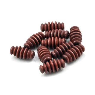 Korálky dřevěné čokoládové 8/17,5 – 10 ks