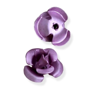 Korálek kovová růžička starorůžová R8 – 10 ks