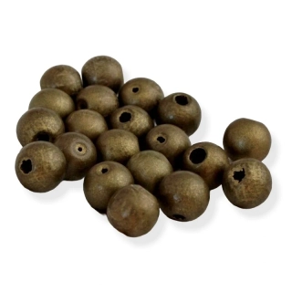 Korálky dřevěné kuličky metal 8mm - 20 ks