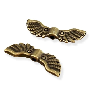 Roztažená křídla starozlatá – 2 ks