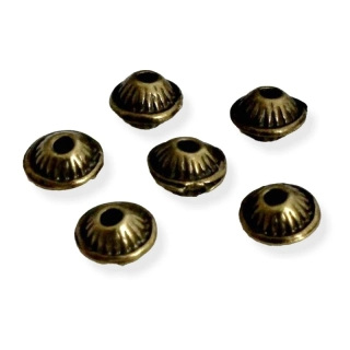 Korálek-mezikus starozlatý 7x5 mm – 60 ks