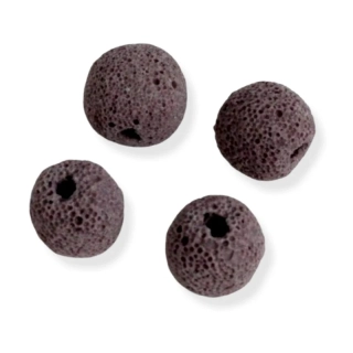 Lávové starorůžové pr. 12 mm - 2 ks