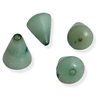 Korálky buri kuželovité zelenkavé – 4 ks