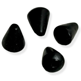 Korálky buri kuželovité černé – 4 ks