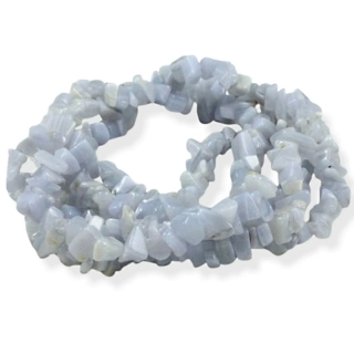 Chalcedon modrý, vrtané zlomky – 20 cm návleku