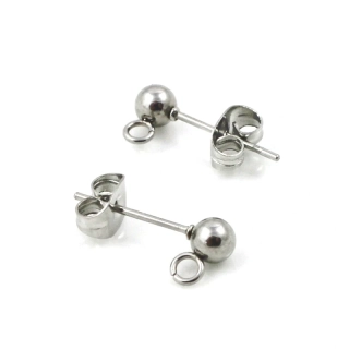 Puzety z chirurgické oceli – 1 pár