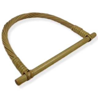 Ucho bambusové pletené světle hnědé – 1 ks