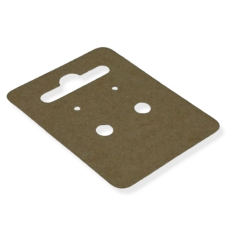 Karta na náušnice hnědá - 10 ks