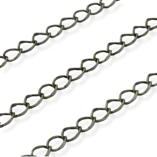 Řetízek 5mm očka starozlatý – 21cm kus