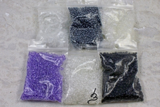 Korálky skleněné rokajl twin – mix cca 300 g
