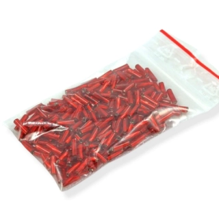 Korálky skleněné tyčky kroucené červené – sáček cca 10 g