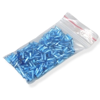 Korálky skleněné tyčky kroucené modré – sáček cca 10 g