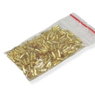 Korálky skleněné tyčky kroucené zlaté – sáček cca 10 g