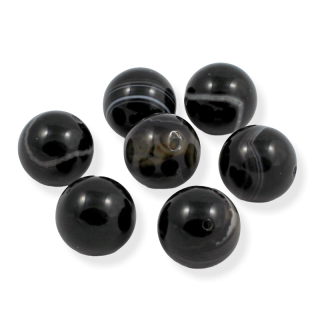Kulička velká vrtaná 20mm - onyx