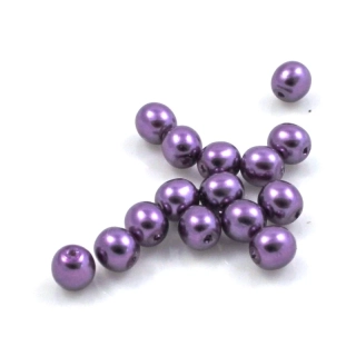 Voskové perle fialové 4mm – 36 ks