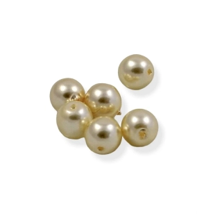 Voskové perle béžové 6mm – 15 ks