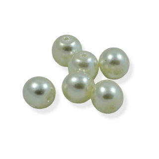 Voskové perle krémové 6mm – 15 ks