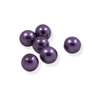 Voskové perle fialová 6mm – 15 ks