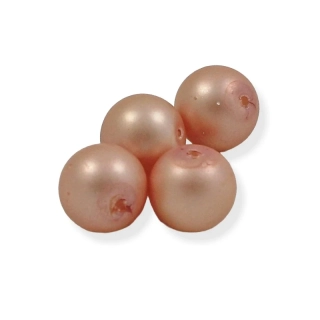 Voskové perle lososové matné 8mm – 10 ks
