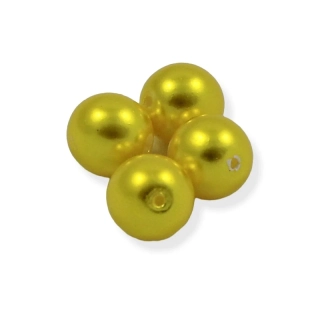 Voskové perle žluté 8mm – 10 ks