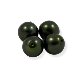 Voskové perle tmavě zelené 8mm – 10 ks