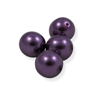 Voskové perle fialové 10mm – 10 ks