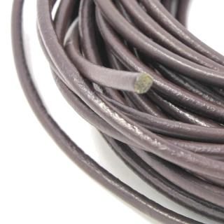Kožený kord 3mm hnědý – 1 m