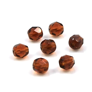 Korálky broušené topazové 6mm – 20 ks