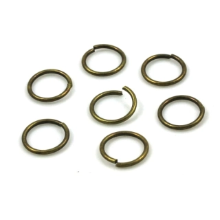 Spojovací kroužky starozlaté 10/1 mm – 10 ks