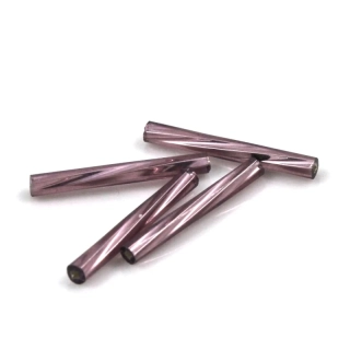Korálky skleněné tyčky 20mm fialové – 41 g