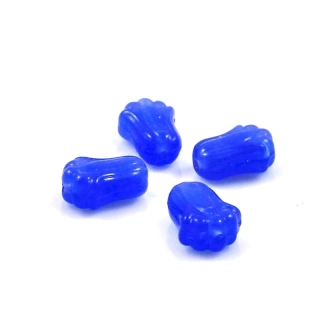 Korálky skleněné tulipány modré – 12 ks