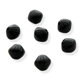 Korálky skleněné káči černé - 10 ks