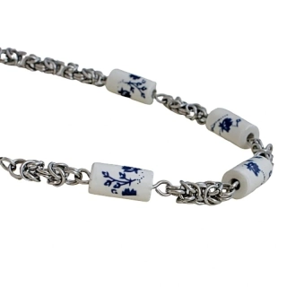 Náhrdelník Dark blue blooms