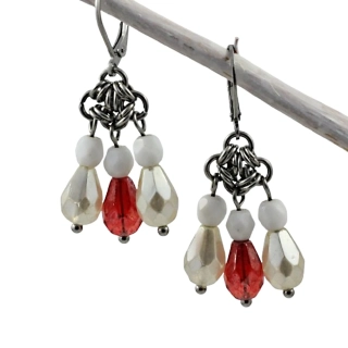 Náušnice Baroque in Red