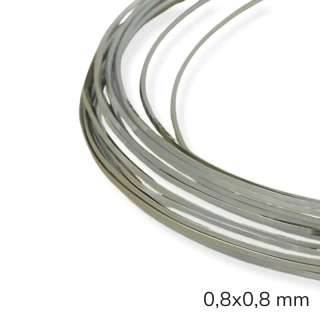 Nerezový drát hranatý 0,8x0,8mm – 5 m