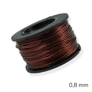 Měděný drát lakovaný 0,8 mm tmavý – 12 m