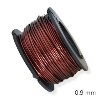 Měděný drát lakovaný 0,9 mm tmavý – 10 m
