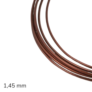 Měděný drát lakovaný 1,45 mm tmavý – 2 m
