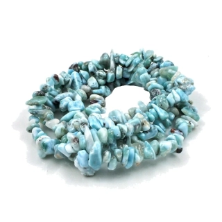 Larimar, vrtané zlomky – návlek