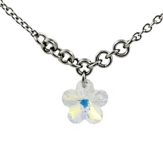Náhrdelník Swarovski kytička Crystal v kroužcích