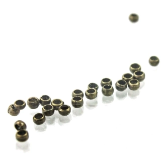 Zamačkávací rokajl starozlatý 1mm – 100 ks