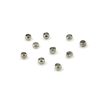 Zamačkávací rokajl platinový 1mm – 50 ks