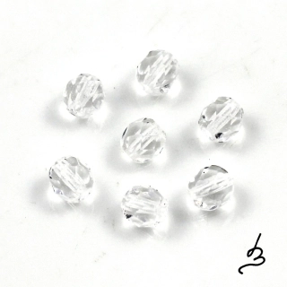 Broušené korálky 6mm čiré – 30 ks