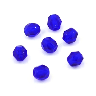 Broušené korálky 6mm tmavomodré – 30 ks