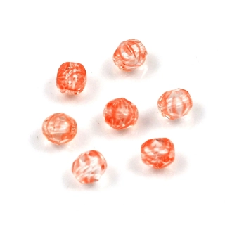 Broušené korálky 6mm oranžovočiré – 29 ks