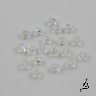 Broušené ohňovky 4mm AB čiré – 50 ks
