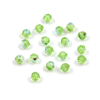 Broušené ohňovky 4mm AB zelené – 50 ks