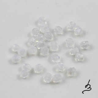 Broušené ohňovky 4mm mléčné – 50 ks