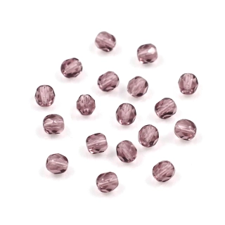 Broušené ohňovky 4mm fialové – 50 ks