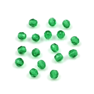 Broušené ohňovky 4mm zelené – 50 ks